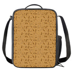 Ancient Egyptian Hieroglyphs Print Crossbody Lunch Bag