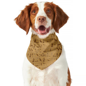 Ancient Egyptian Hieroglyphs Print Dog Bandana