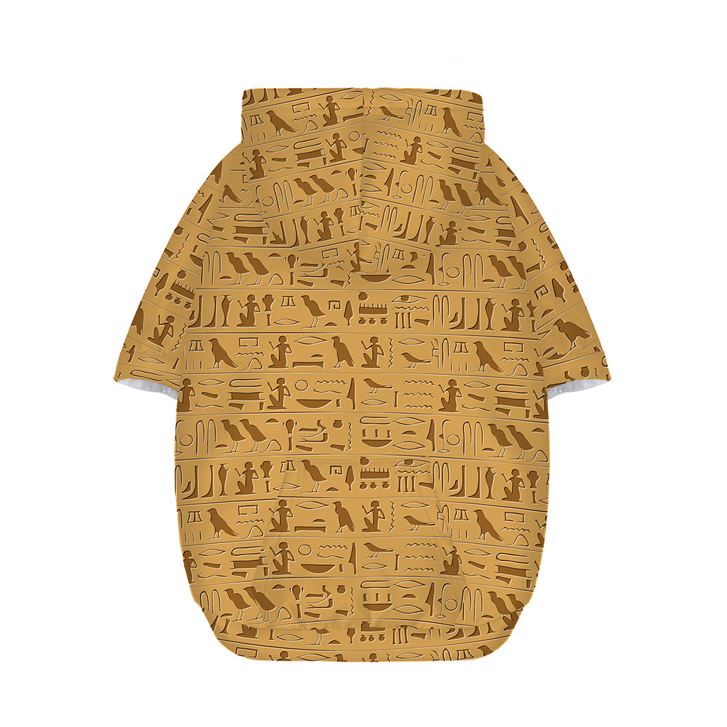Ancient Egyptian Hieroglyphs Print Dog Zip Up Hoodie