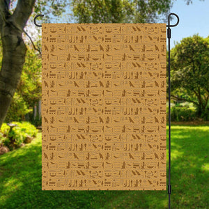 Ancient Egyptian Hieroglyphs Print Garden Flag