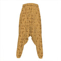 Ancient Egyptian Hieroglyphs Print Hammer Pants