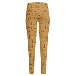 Ancient Egyptian Hieroglyphs Print High-Waisted Pocket Leggings