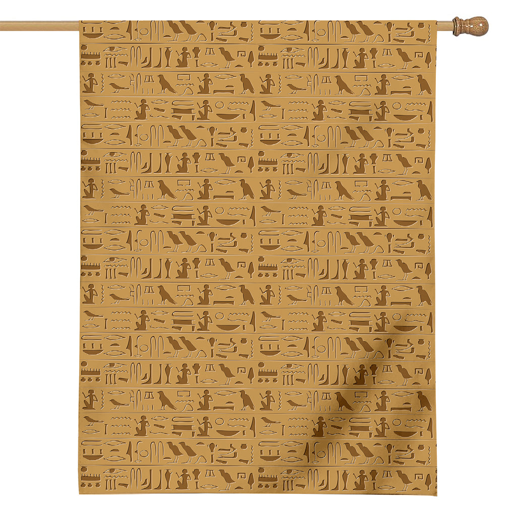 Ancient Egyptian Hieroglyphs Print House Flag