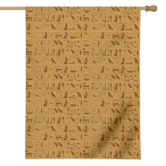 Ancient Egyptian Hieroglyphs Print House Flag