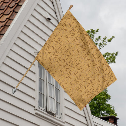 Ancient Egyptian Hieroglyphs Print House Flag