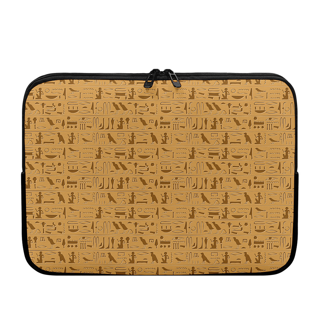 Ancient Egyptian Hieroglyphs Print Laptop Sleeve