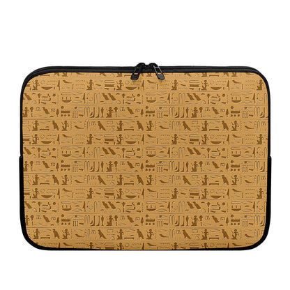 Ancient Egyptian Hieroglyphs Print Laptop Sleeve