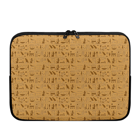 Ancient Egyptian Hieroglyphs Print Laptop Sleeve
