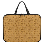 Ancient Egyptian Hieroglyphs Print Laptop Sleeve With Handle
