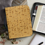 Ancient Egyptian Hieroglyphs Print Leather Bible Cover