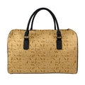 Ancient Egyptian Hieroglyphs Print Leather Duffel Bag