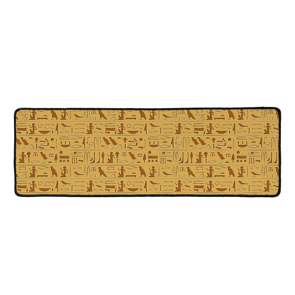 Ancient Egyptian Hieroglyphs Print Long Kitchen Mat