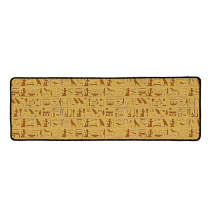 Ancient Egyptian Hieroglyphs Print Long Kitchen Mat