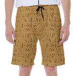 Ancient Egyptian Hieroglyphs Print Men's Beach Shorts