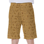 Ancient Egyptian Hieroglyphs Print Men's Beach Shorts