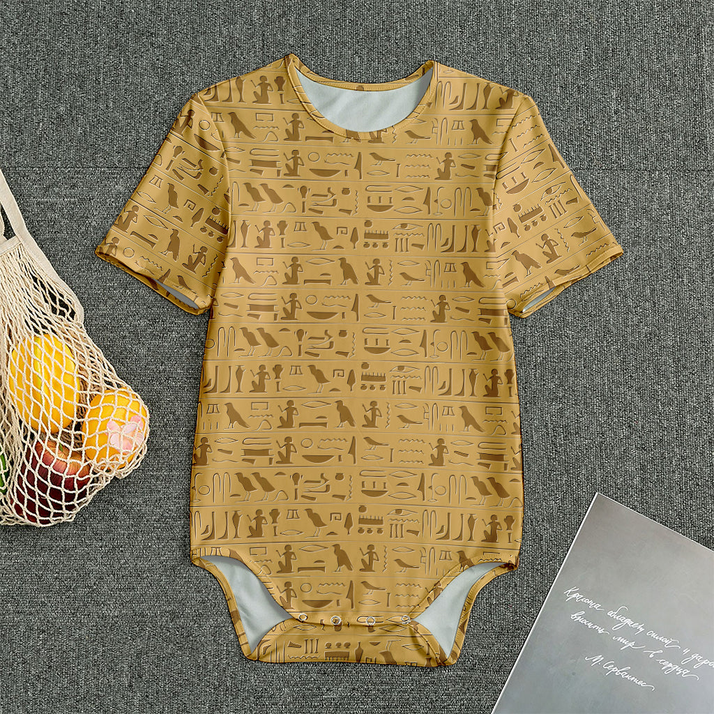Ancient Egyptian Hieroglyphs Print Men's Bodysuit