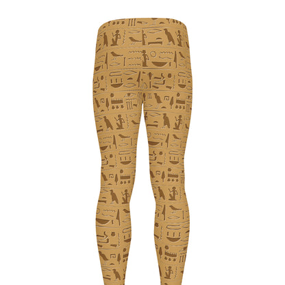 Ancient Egyptian Hieroglyphs Print Men's leggings