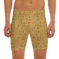 Ancient Egyptian Hieroglyphs Print Men's Long Boxer Briefs