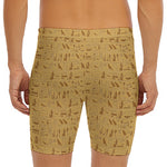Ancient Egyptian Hieroglyphs Print Men's Long Boxer Briefs