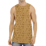 Ancient Egyptian Hieroglyphs Print Men's Muscle Tank Top