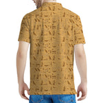 Ancient Egyptian Hieroglyphs Print Men's Polo Shirt