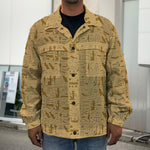 Ancient Egyptian Hieroglyphs Print Men's Shirt Jacket