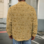 Ancient Egyptian Hieroglyphs Print Men's Shirt Jacket
