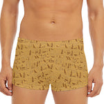 Ancient Egyptian Hieroglyphs Print Men's Short Boxer Briefs