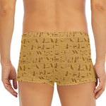 Ancient Egyptian Hieroglyphs Print Men's Short Boxer Briefs