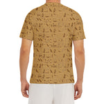 Ancient Egyptian Hieroglyphs Print Men's Short Sleeve Rash Guard