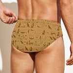 Ancient Egyptian Hieroglyphs Print Men's Swim Briefs