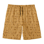 Ancient Egyptian Hieroglyphs Print Men's Swim Trunks