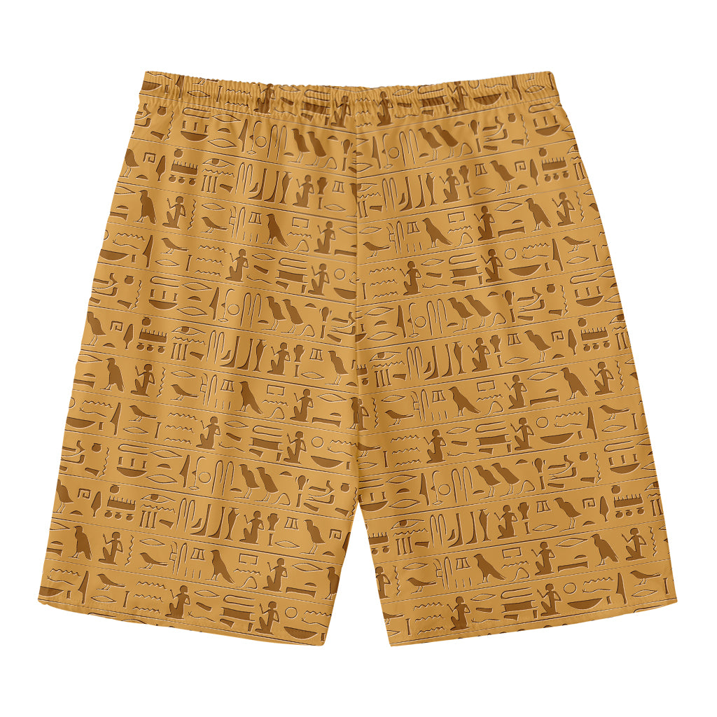 Ancient Egyptian Hieroglyphs Print Men's Swim Trunks