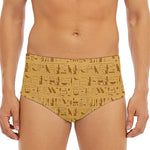 Ancient Egyptian Hieroglyphs Print Men's Triangle Swim Briefs