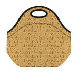 Ancient Egyptian Hieroglyphs Print Neoprene Lunch Bag