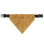 Ancient Egyptian Hieroglyphs Print Over The Collar Dog Bandana