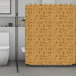 Ancient Egyptian Hieroglyphs Print Polyester Shower Curtain