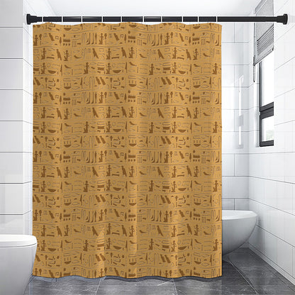 Ancient Egyptian Hieroglyphs Print Premium Shower Curtain