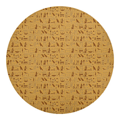 Ancient Egyptian Hieroglyphs Print Round Blanket