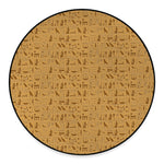 Ancient Egyptian Hieroglyphs Print Round Floor Mat