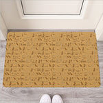 Ancient Egyptian Hieroglyphs Print Rubber Doormat