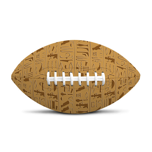Ancient Egyptian Hieroglyphs Print Rugby Ball