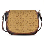 Ancient Egyptian Hieroglyphs Print Saddle Bag