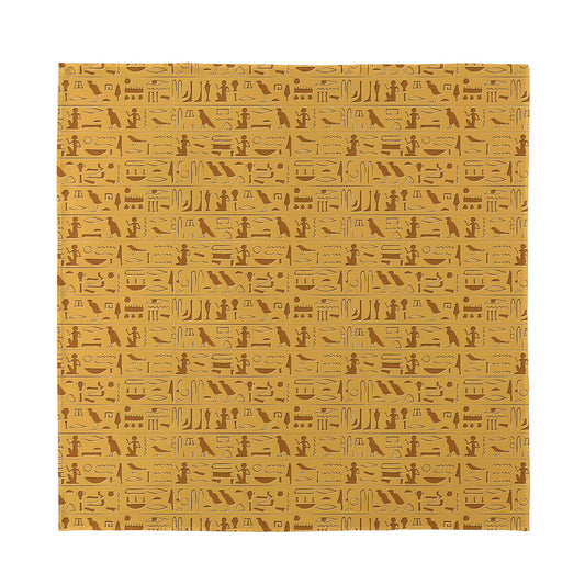 Ancient Egyptian Hieroglyphs Print Silk Bandana