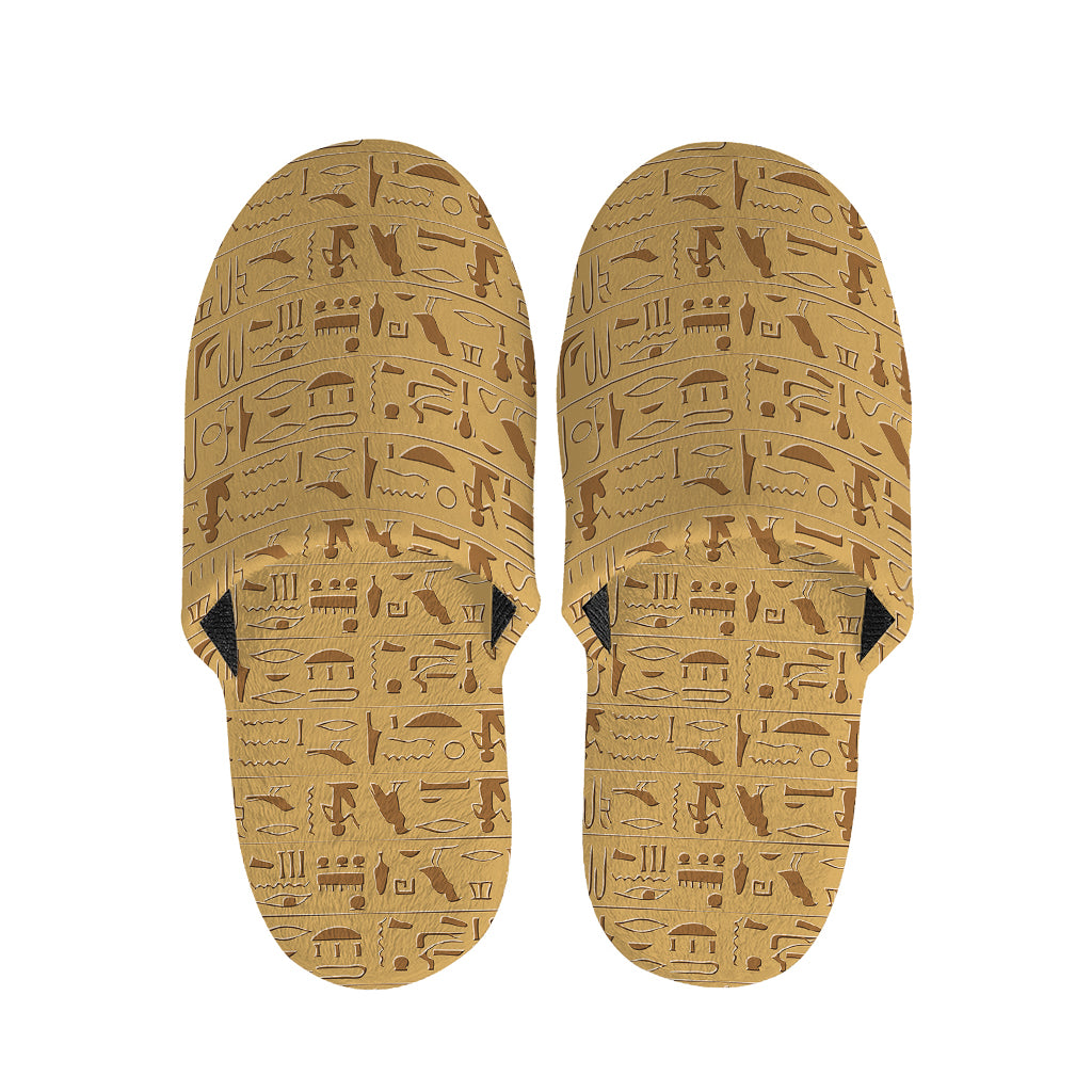 Ancient Egyptian Hieroglyphs Print Slippers