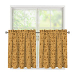 Ancient Egyptian Hieroglyphs Print Tier Curtains