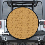 Ancient Egyptian Hieroglyphs Print Tire Cover