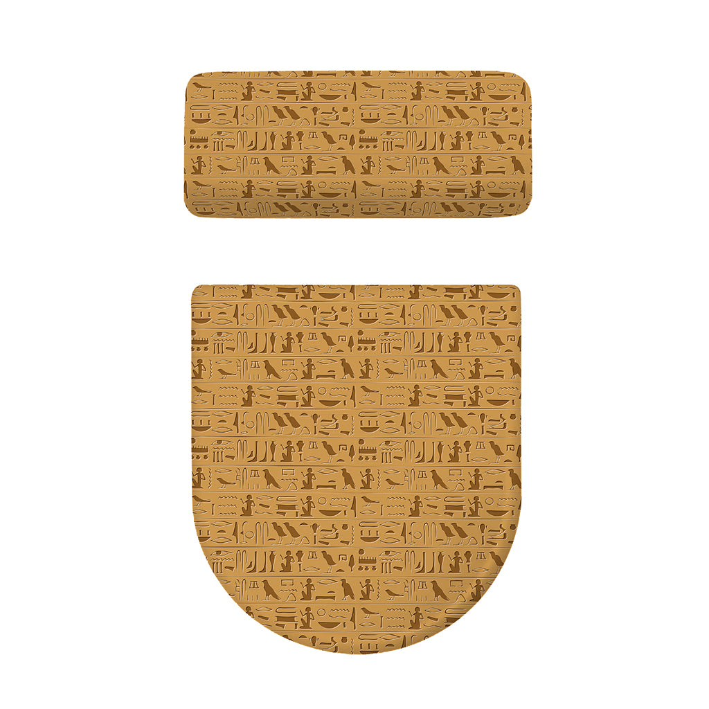 Ancient Egyptian Hieroglyphs Print Toilet Lid And Tank Cover Set