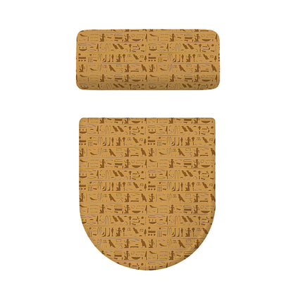 Ancient Egyptian Hieroglyphs Print Toilet Lid And Tank Cover Set