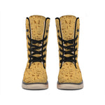 Ancient Egyptian Hieroglyphs Print Winter Boots